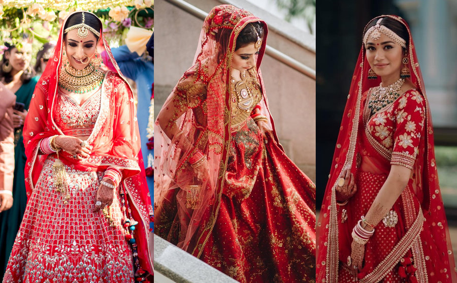 red bridal lehengas for indian wedding, bridal red lehengas