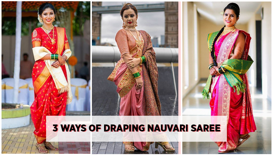 ways to wear nauvari saree, kashta saree, peshvai saree style,