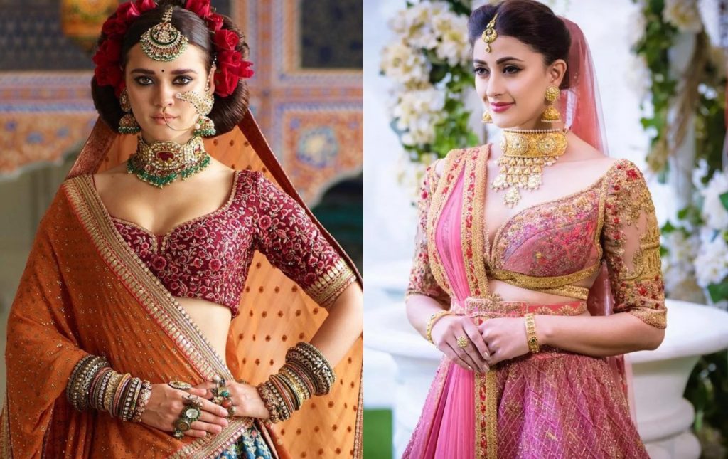 sweetheart neckline, bridal choli designs, maharani style blouse for brides