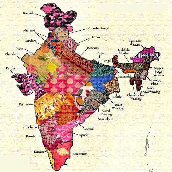 saree map of india