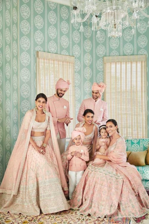 Blush pink lehenga and Sherwani from "Jaipur Love" 2020