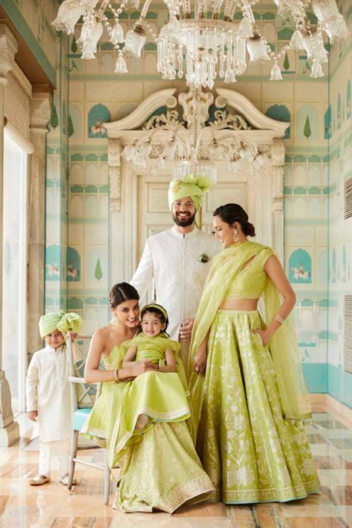 Anita Dongre lime green lehenga