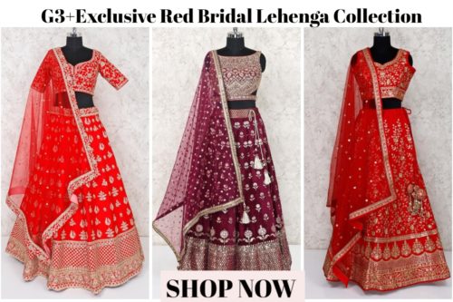 Red lehenga choli, bridal red lehenga