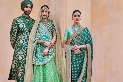 sabyasachi green lehenga