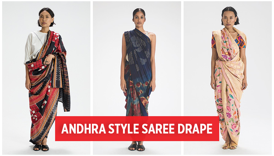 Andhra style saree draping