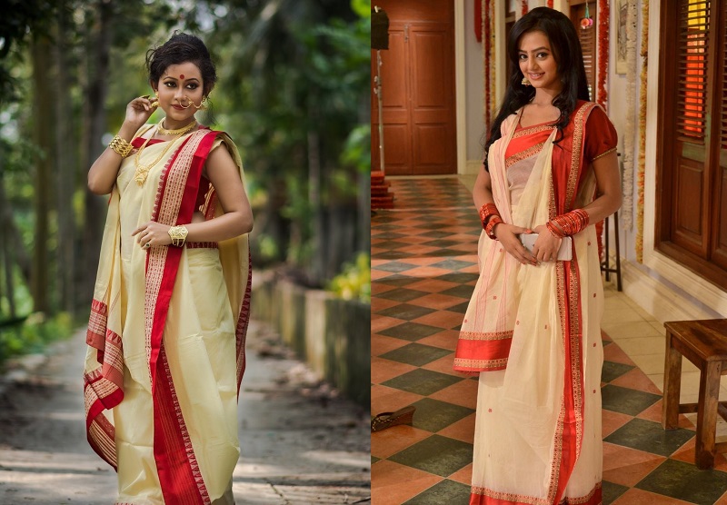 how to wear bengali style saree for pregnant women