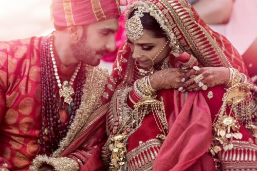 Deepika Padukone in sabyasachi wedding lehenga