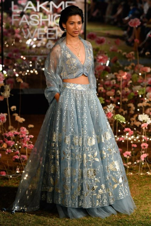 Anita Dongre Powder Blue Lehenga