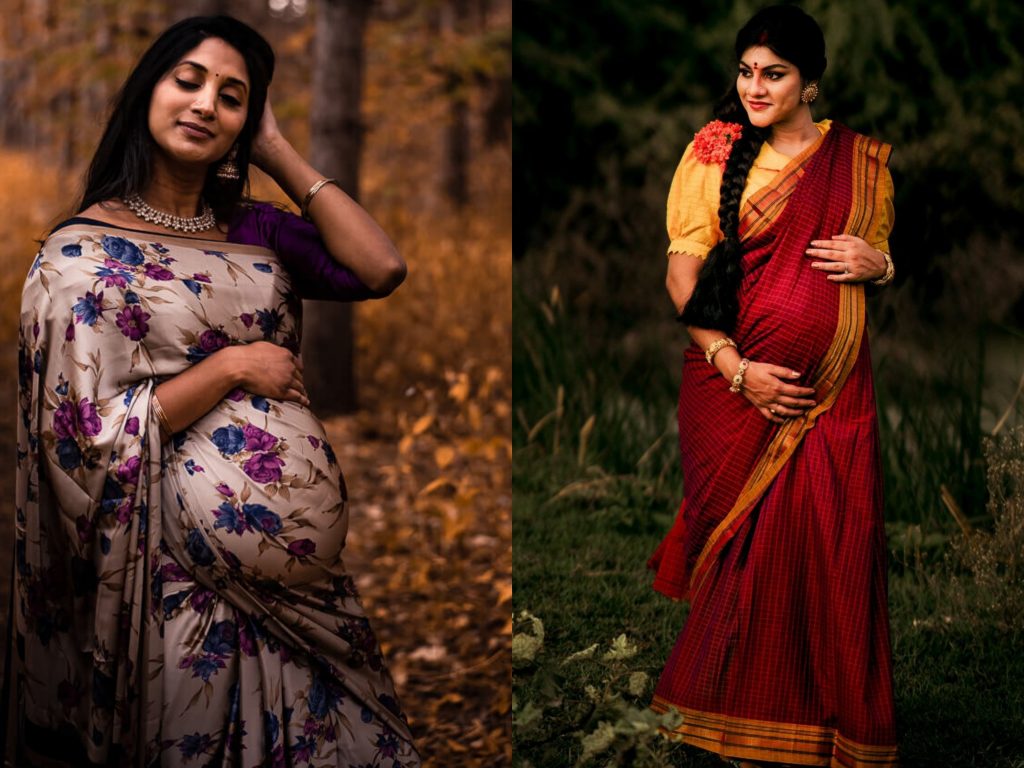 How To Wear Saree In Pregnancy Wearing A Saree In Pregnancy