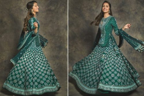 Green anita dongre lehenga