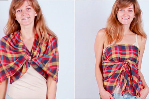 reuse your scarf into a top