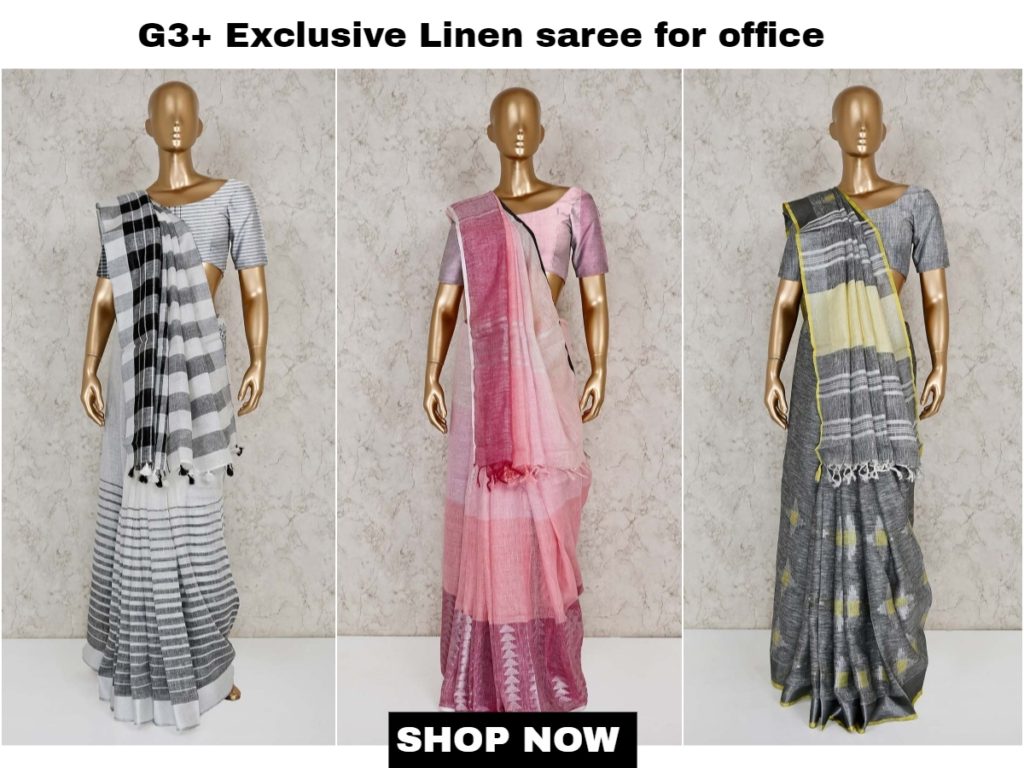 linen saree for office, linen silk saree for office, 