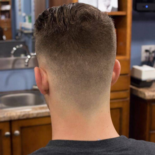 back view of crew cut
