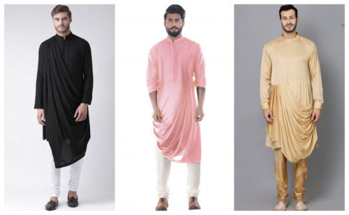 draped kurta for men