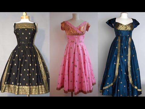 Make a stylish dress from old saree