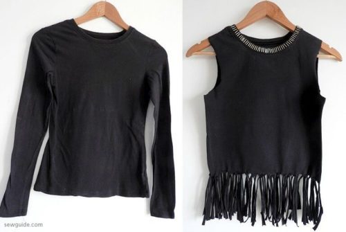 old top into fringe style