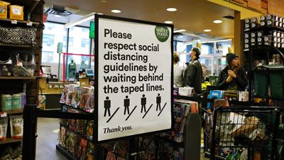 social distancing in store