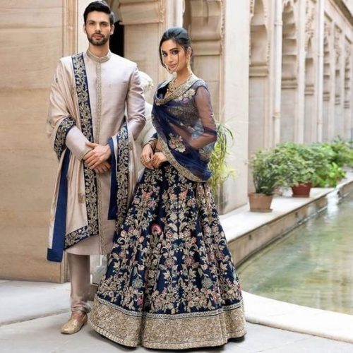 indian couple style matching ideas in ethnic