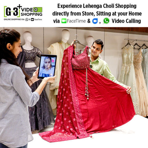 Shop online for lehenga choli via Video Calling