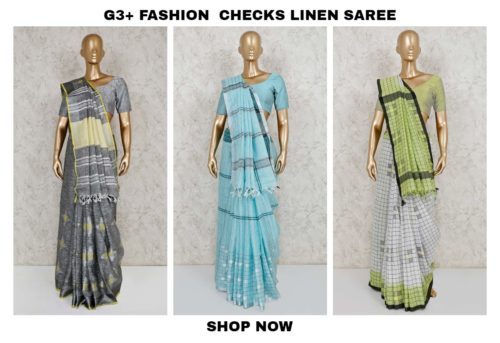 Linen saree online shopping