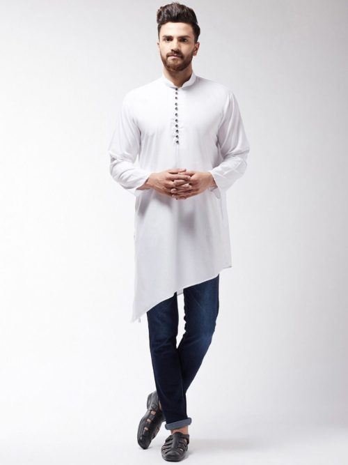 Asymmetric kurta for men