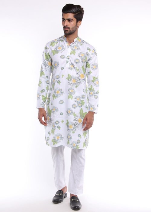 floral kurta design eid fashion for men