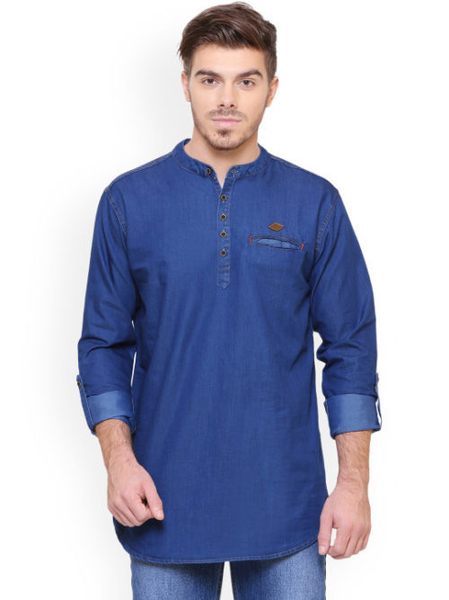 denim short kurta eid fashion for men