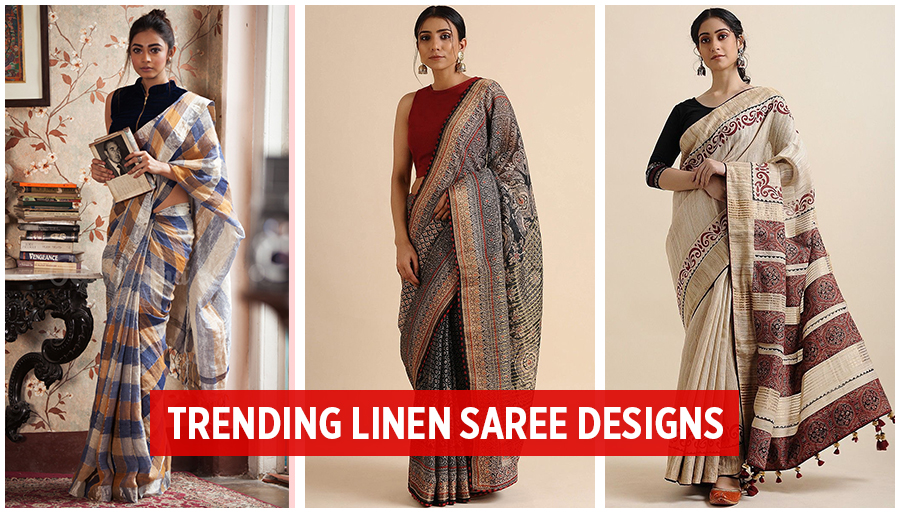 linen saree, linen saree 2020