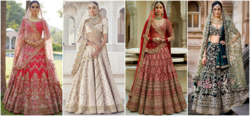 bridal different types of lehengas