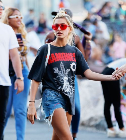 Oversized t-shirt with denim shorts for Summer