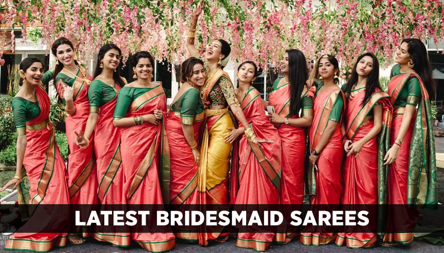 latest bridesmaid sarees