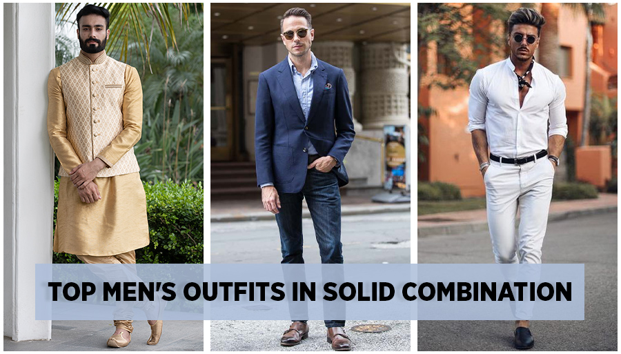men's solid outfits