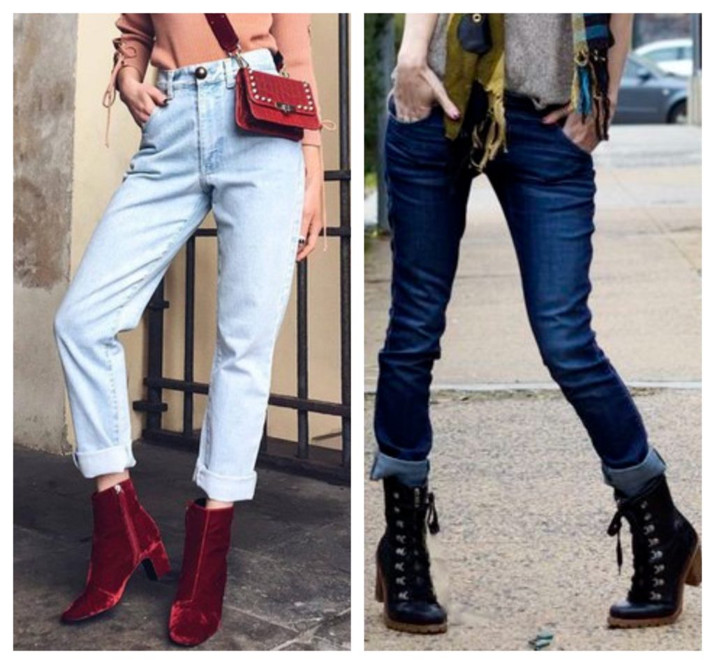 cuff jeans with boots