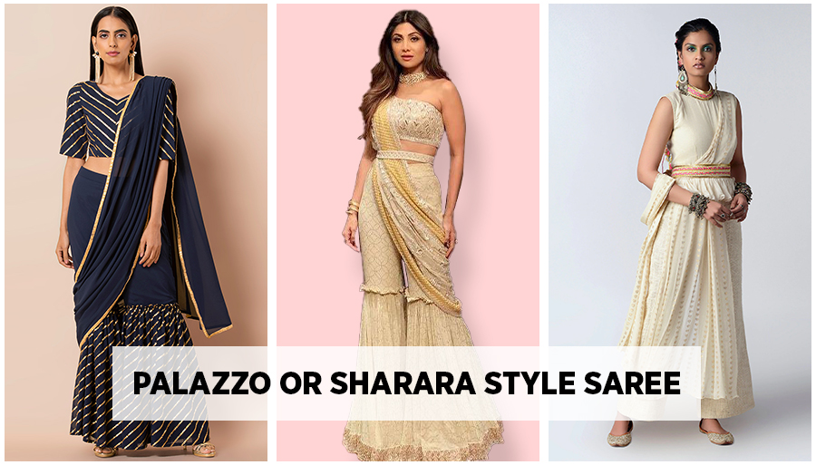 palazzo or sharara style saree