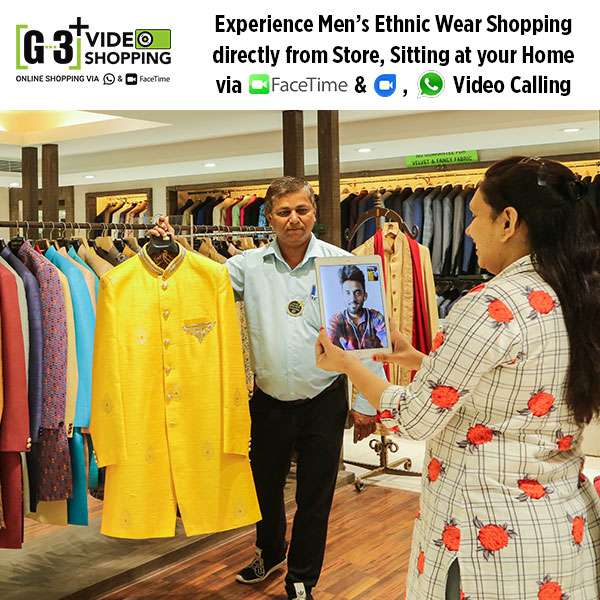 G3+video shopping service to buy men's ethnic wear
