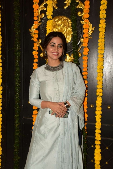 hina khan at ekta kapoor diwali 2020