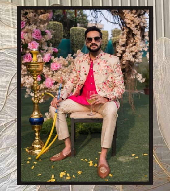 floral jodhpuri suit for mens wedding wear