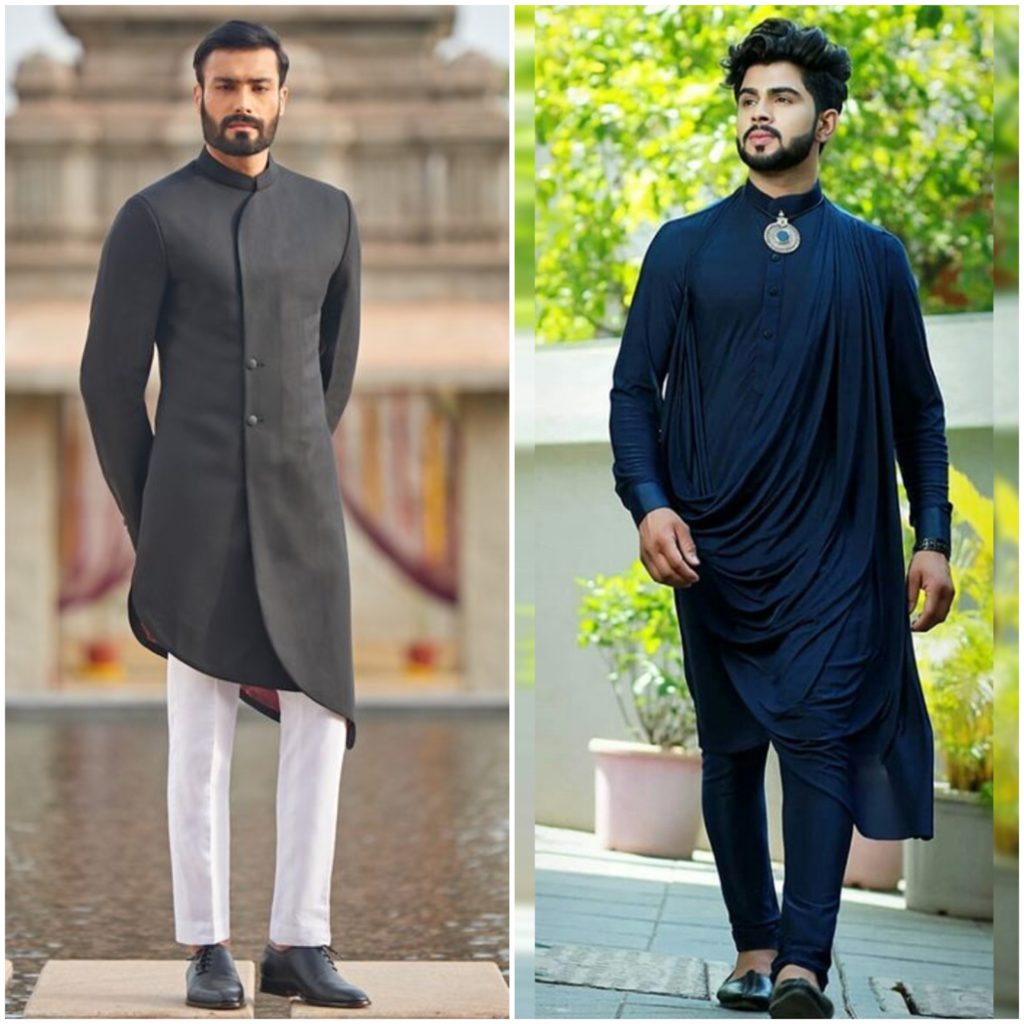 Premium Photo | Indian man in traditional wear or kurta, pyjama cloths. male  fashion model in sherwani, posing or standing against brown grunge  background, selective focus