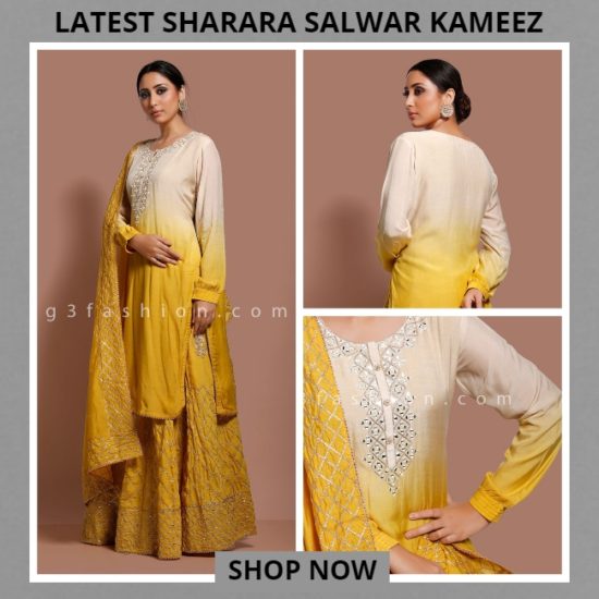 buy yellow sharara salwar suit online