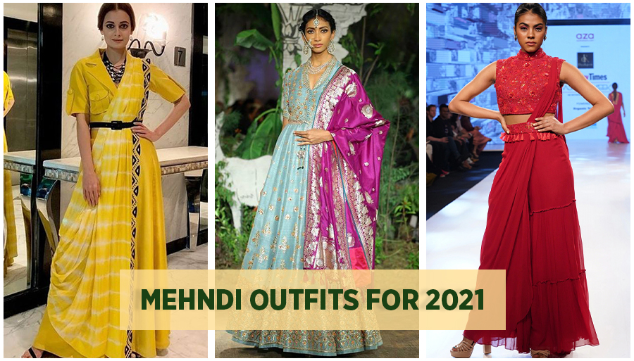 mehndi outfits for women
