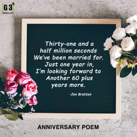 1st wedding anniversary poem