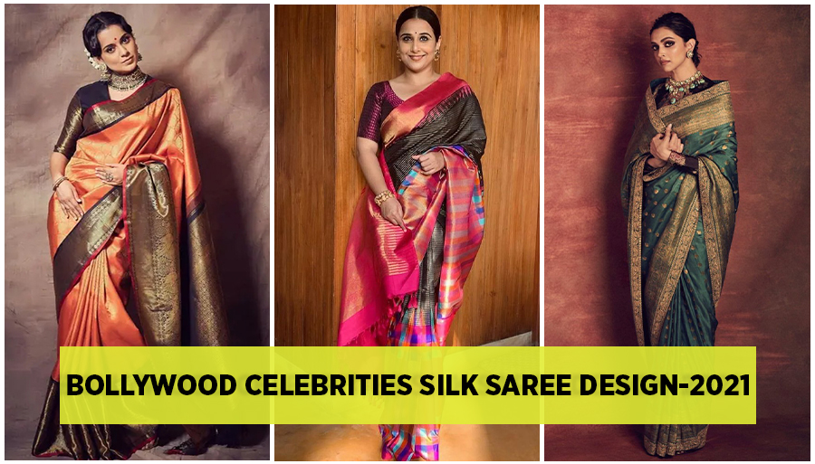 Bollywood celebrities silk saree design
