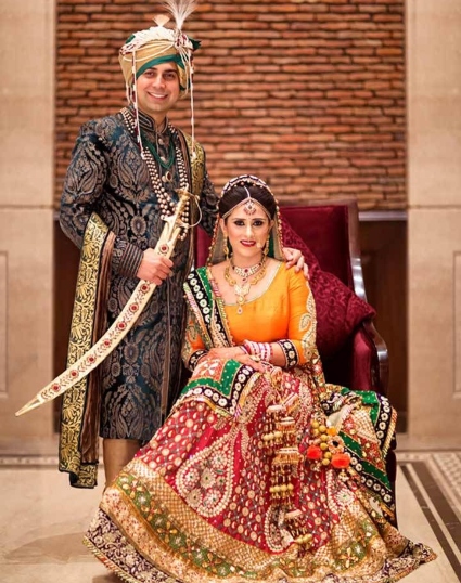 Bandhani matching Outfit for wedding