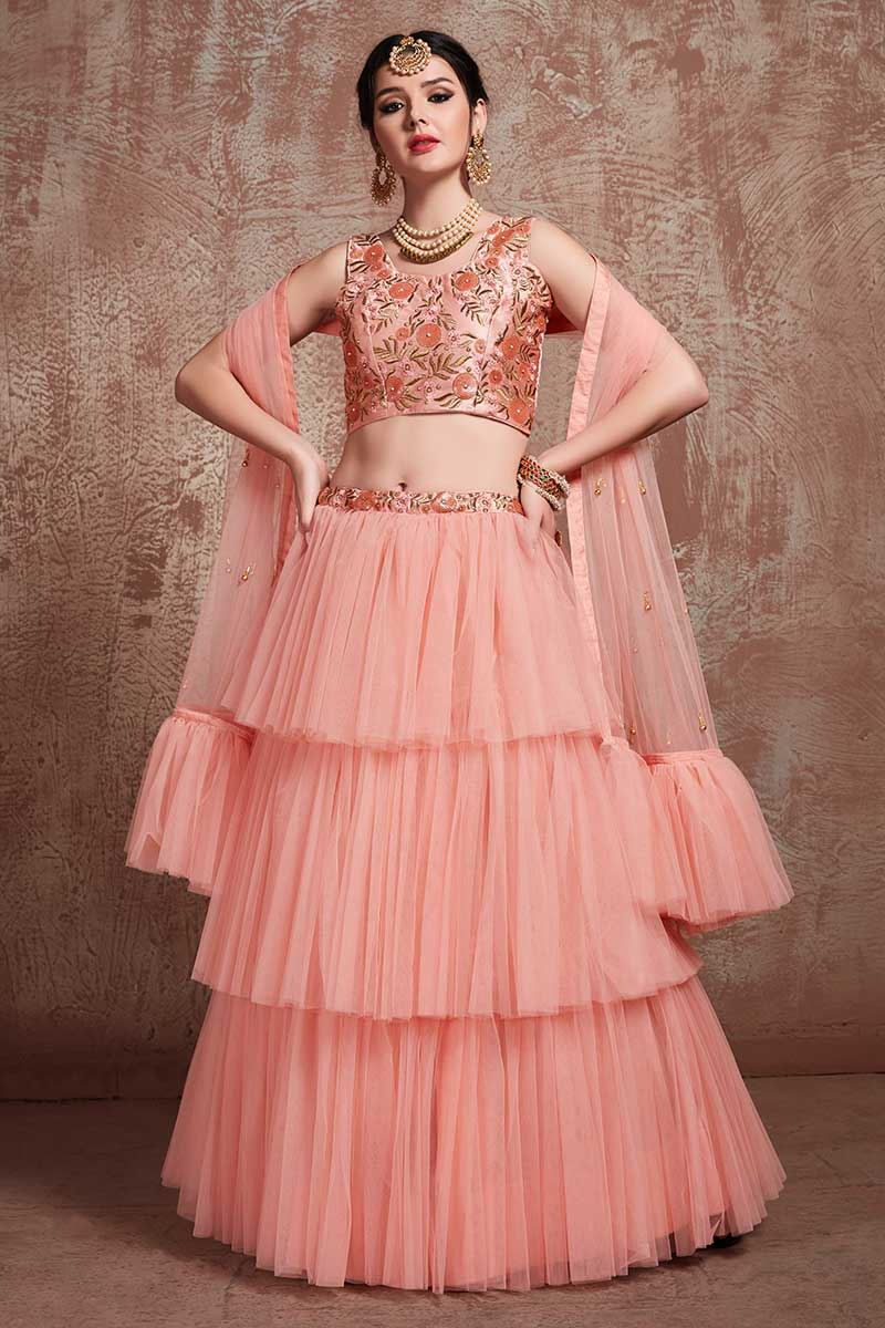 ruffle lehenga