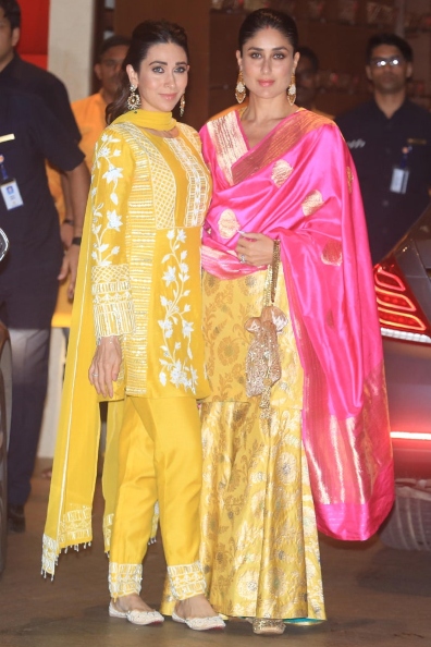 Kareena in yellow palazzo suit