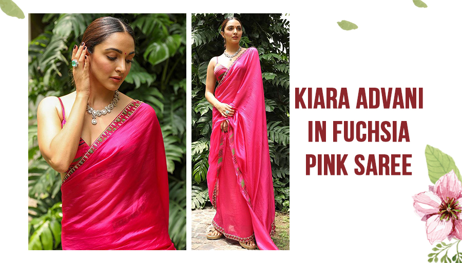 Rani Pink Saree With Blouse – Punit Balana