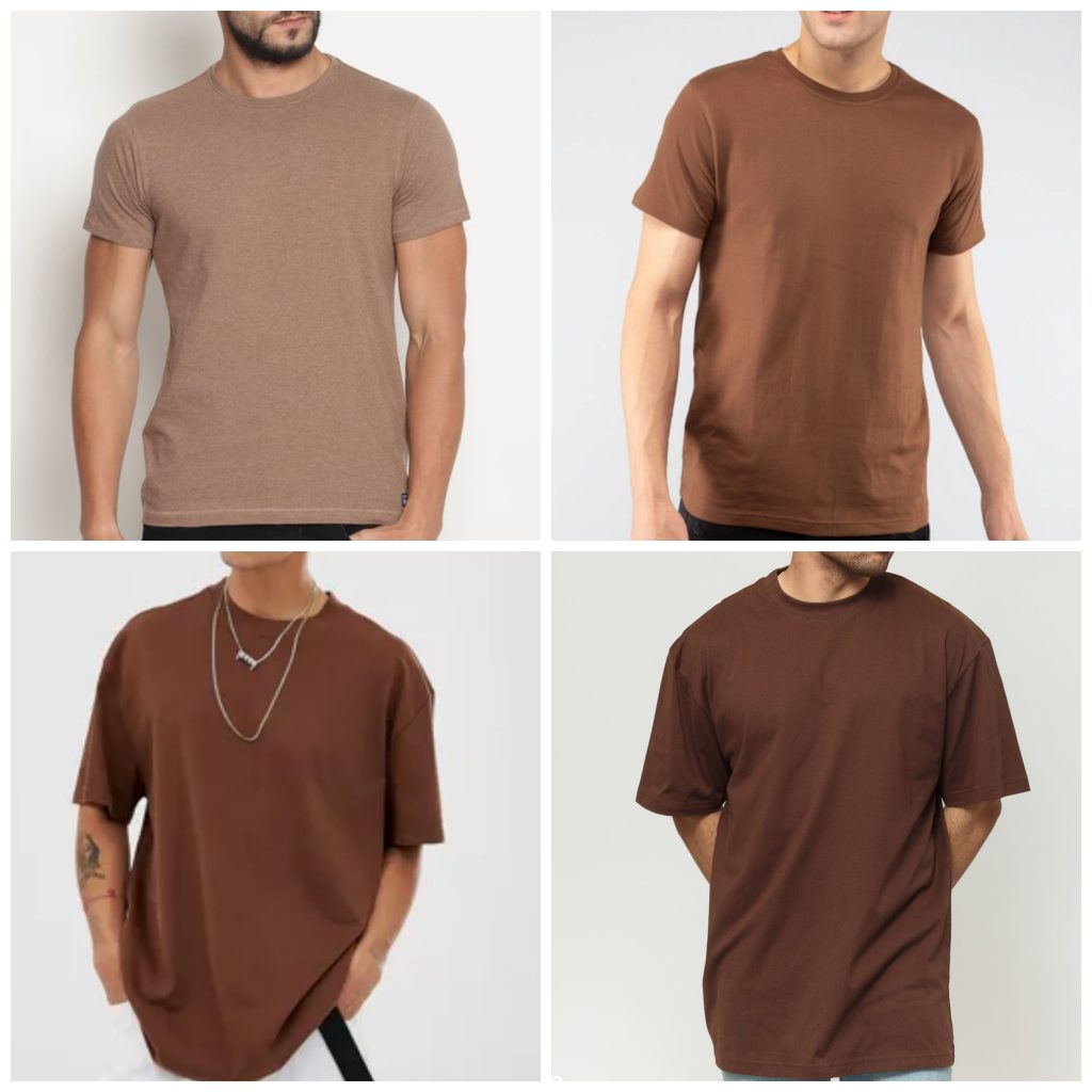brown t shirt for men