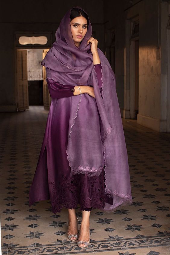 Purple Flared Dress for festive season