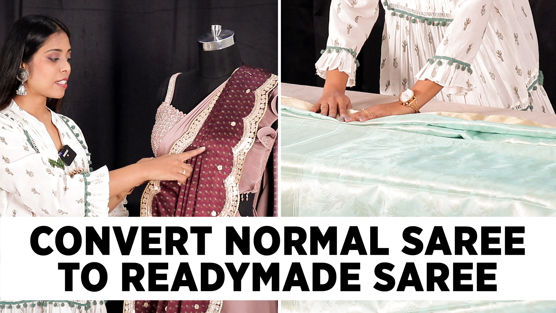 normal saree to ready to wear saree