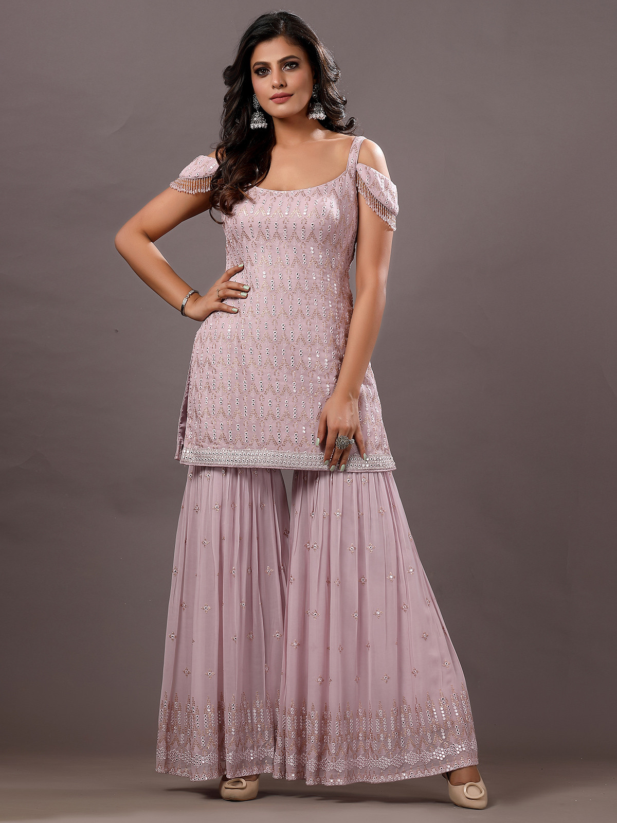 Pastel sharara eid outfits for women
